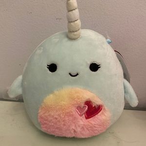Niema 5” valentines narwhal squishmallows